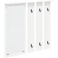 vidaXL Wandgemonteerde kapstok Muurmontage Wit 84 x 10 x 80 cm
