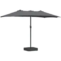 vidaXL Tuinparasol Antraciet 385 x 209 x 244 cm Polyester en Staal