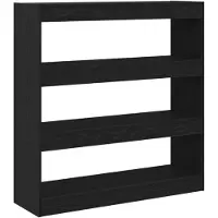 vidaXL Boekenkast 3-laags 100 x 30 x 103 cm Bewerkt hout Zwart Eiken