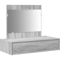 vidaXL Make-up tafel, grijs, 83 x 40 x 70 cm, houtvezel