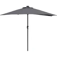 vidaXL Tuinparasol 294 x 150 x 224 cm Polyester en Staal Antraciet