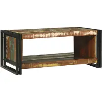 vidaXL Salontafel Multikleur 90 x 50 x 38 cm Massief Gerecycleerd Hout