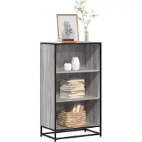 vidaXL Boekenkast 60x35x107,5 cm bewerkt hout grijs sonoma eikenkleur