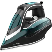 Cecotec Fast&Furious 6050 X-Treme, stoomstrijkijzer, 285 g/min, zwart, zilver, turquoise, 75 g/min, knoppen, scrollbalk, 3100 W