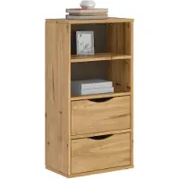 vidaXL Bijzetkast met lades 40x24x79 cm massief grenenhout