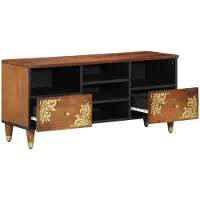 vidaXL TV Kast Honing bruin 100 x 33 x 46 cm Massief Mango Hout