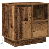 vidaXL Nachtkastje Oudhout 50 x 34,5 x 50 cm. Bewerkt hout