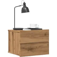 vidaXL Nachtkastjes 2 st wandgemonteerd 40x32x30 cm artisanaal eiken