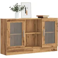 vidaXL Dressoir 120x30,5x70 cm bewerkt hout artisanaal eikenkleurig