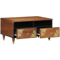 vidaXL Salontafel Honing bruin 80 x 54 x 40 cm Massief Mango Hout