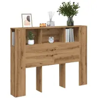 vidaXL Hoofdbordkast Artisan Eiken 140x18,5x102,5 cm Bewerkt Hout