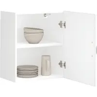 vidaXL Keukenbovenkasten 2 st Kalmar bewerkt hout wit