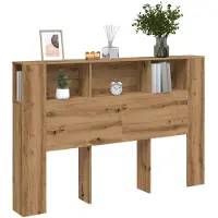 vidaXL Hoofdbordkast Artisan Eiken 160x18,5x103,5 cm Bewerkt Hout