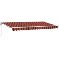 vidaXL Zonnescherm Frame Oranje en Zwart 350 x 200 cm