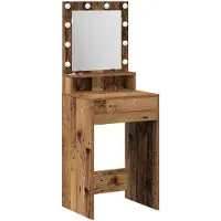 vidaXL Schminktafel, gerecycled hout, 50 x 41 x 135 cm, houtvezel