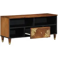 vidaXL TV Kast Honing bruin 100 x 33 x 46 cm Massief Mango Hout