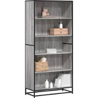 vidaXL Boekenkast 80,5x35x170,5 cm bewerkt hout grijs sonoma eiken