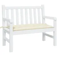 vidaXL Tuinbankkussen 100x50x7 cm oxford stof crèmekleurig