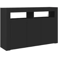 vidaXL Dressoir Zwart 116 x 30 x 75 cm Bewerkt hout