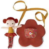Lilliputiens Adèle Doll With Flower Bag Rood Kinderen