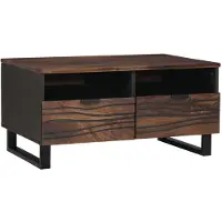 vidaXL Salontafel Walnotenhout 80 x 54 x 40 cm Bewerkt hout