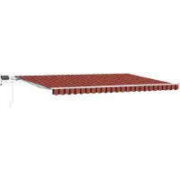 vidaXL Uitschuifbare luifel Oranje en bruin 500 × 350 cm