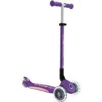 Globber 3-Wiel Step - Primo Foldable Plus Lights Purple - paars - lichtgevende wielen - vouwbaar - in hoogte verstelbaar - vanaf 3 tot 9 jaar
