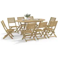vidaXL Tuinstoelen 8 st inklapbaar 48,5x61,5x87 cm massief acaciahout
