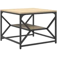 vidaXL Salontafel Sonoma Eik 51 x 50 x 40 cm Engineered hout en staal
