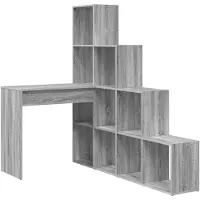 vidaXL Hoekbureau Grijs Sonoma 101,5 x 149,5 x 149,5 cm Bewerkt hout