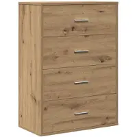 vidaXL Dressoir Artisan Eiken 60 x 31 x 84 cm Bewerkt hout