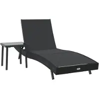 vidaXL Zonnebed, 2 stuks, polyrotan, zwart