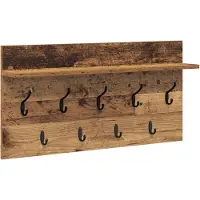 vidaXL Wandgemonteerde kapstok Muurmontage Oudhout 80 x 40 x 12 cm