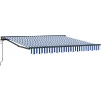 vidaXL Zonnescherm Frame Blauw en Wit 300 x 250 cm