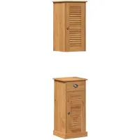 vidaXL Badkamerkast VIGO 2 st Bruin en Honingbruin 37 x 34 x 80 cm
