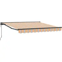 vidaXL Zonnescherm Frame Blauw en Oranje 300 x 250 cm
