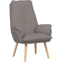 vidaXL Fauteuil Taupe 69 x 74 x 93 cm Stof en multiplex