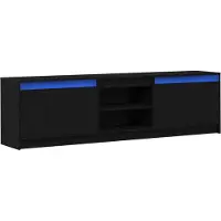vidaXL TV Eenheden 2 st Zwart Bewerkt hout