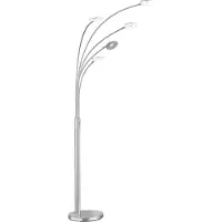 FISCHER&HONSEL GMBH LED-vloerlamp Dent, dimbaar, alu / grijs / zink, Woon-/ Eetkamer, metaal, Modern, LED vloerlamp