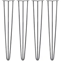 Monster Skiski hairpin tafelpoten - staal - 4x71cm - 3 staven 10 mm