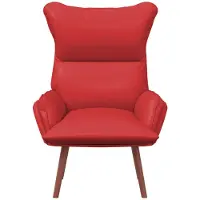 vidaXL - Fauteuil - Rood - 69 - x - 74 - x - 93 - cm - Kunstleer