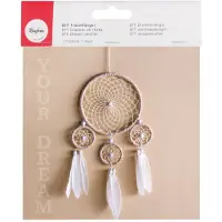 Rayher Hobby Materialen DIY kit - dromenvanger beige bruin