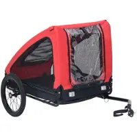 Syfax Hondenfietstrailer rood en zwart