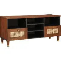 vidaXL TV Kast met lade Bruin 100 x 33,5 x 46 cm Massief Mango Hout