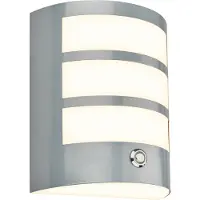 Briloner - LED wandlamp oplaadbaar - dimbaar buitenverlichting - met timer - 18 x 15 x 7 cm - mat chroom