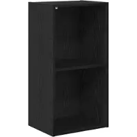 vidaXL Boekenplank 2-laags 40 x 30 x 77 cm Bewerkt hout Zwart Eiken