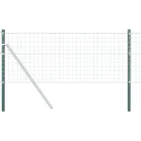 vidaXL Hekpaal 12 st Groen 80 cm Poedercoated staal