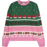 Kids Only GIRLS Trui 'KOGHOHO XMAS' spar / eosine / bloedrood / wit