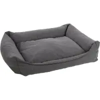 Flamingo Orthopedische hondenmand – orthopedisch hondenbed – Premium Line – Pure luxe hondenbed 100 x 80 x 25 cm – Extra memory foam voor maximaal comfort – Baldar Mand Donkergrijs