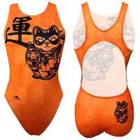 Turbo Wave Lucky Cat Swimsuit Oranje S Vrouw